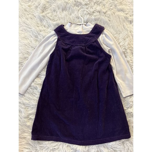 Youngland Purple Corduroy Dress Size 5 Turtleneck Set Winter Girls Clothes - Picture 4 of 4